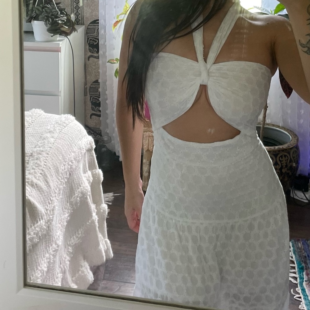 Adika Deadstock White Halter maxi Dress 🤍